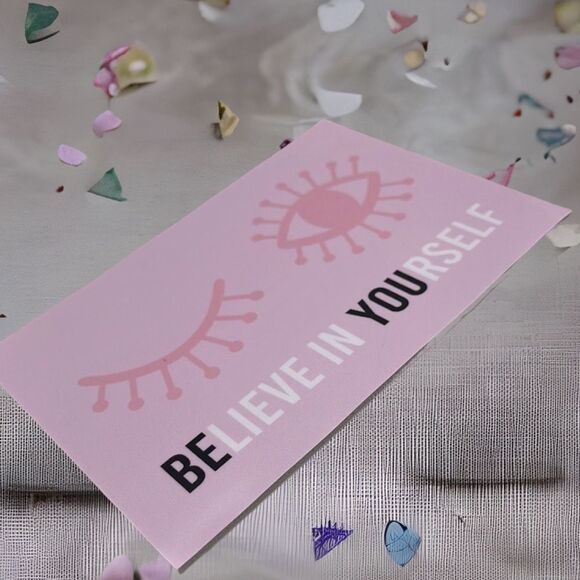 NWT M.C. squares BELIEVE IN YOURSELF Reusable adhesive white board cut out - Picture 2 of 6